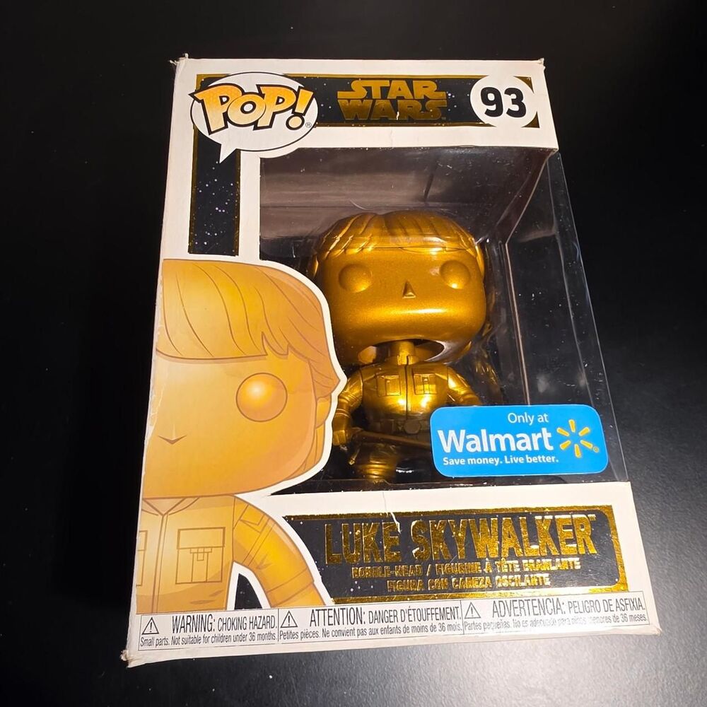 Star Wars Luke Skywalker Funko Pop! gold Bobblehead figure #93